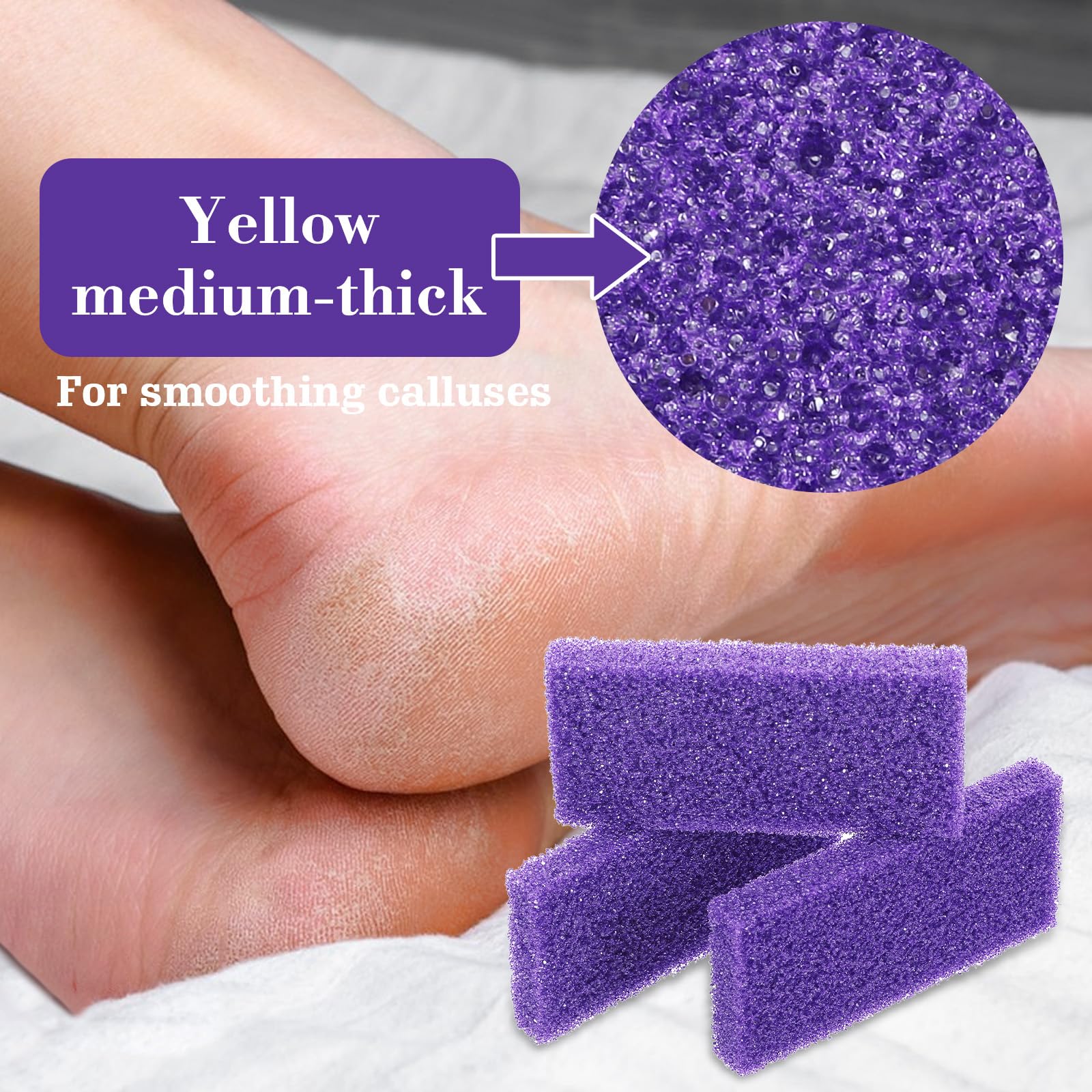 Using pumice stone for heel callus removal