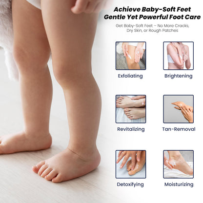 Professional pedicure at home with Foot Cure scrub