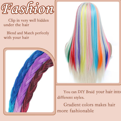 Packaging view of the 12 piece colorful clip in hair accessories gift set