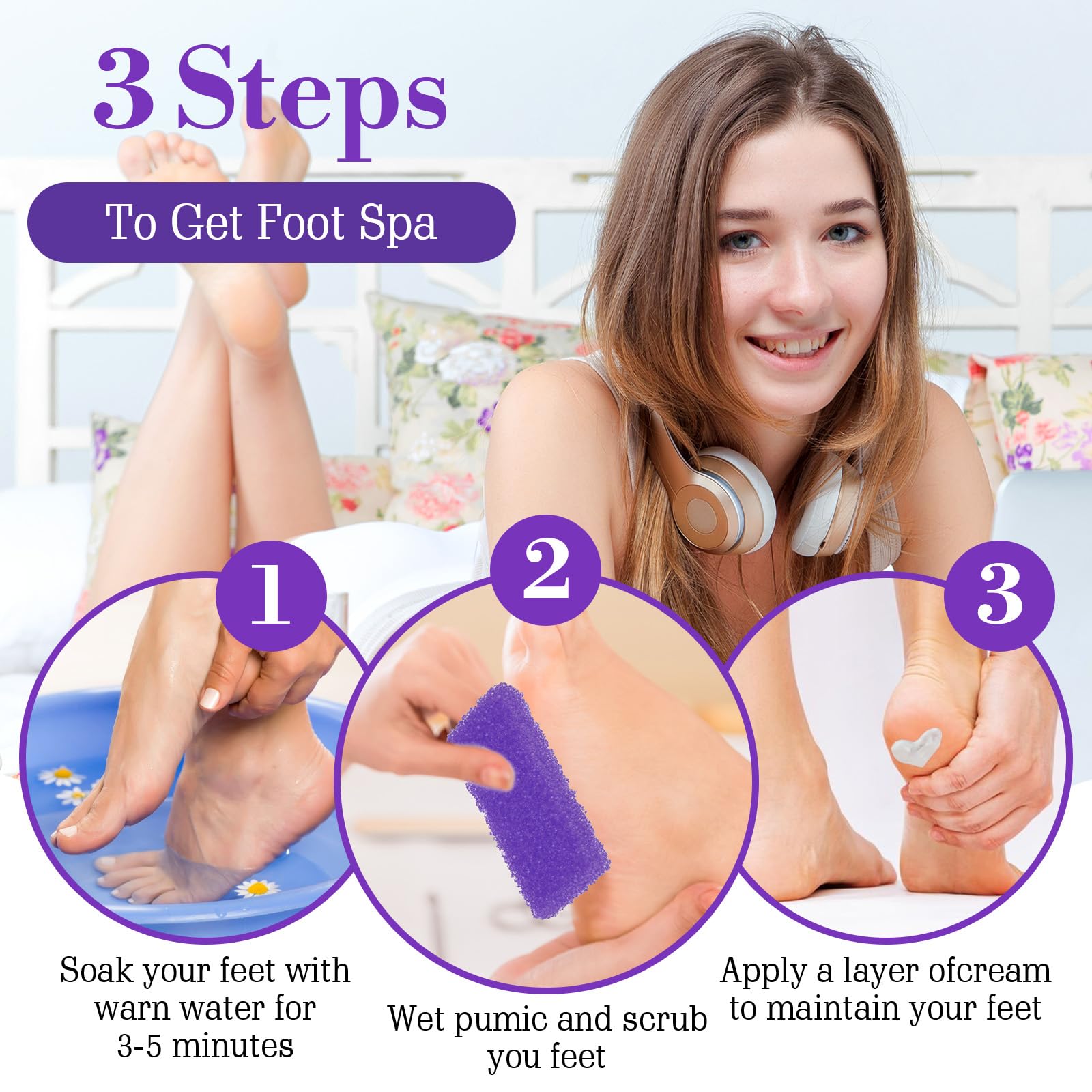 Compact disposable pumice block for home use
