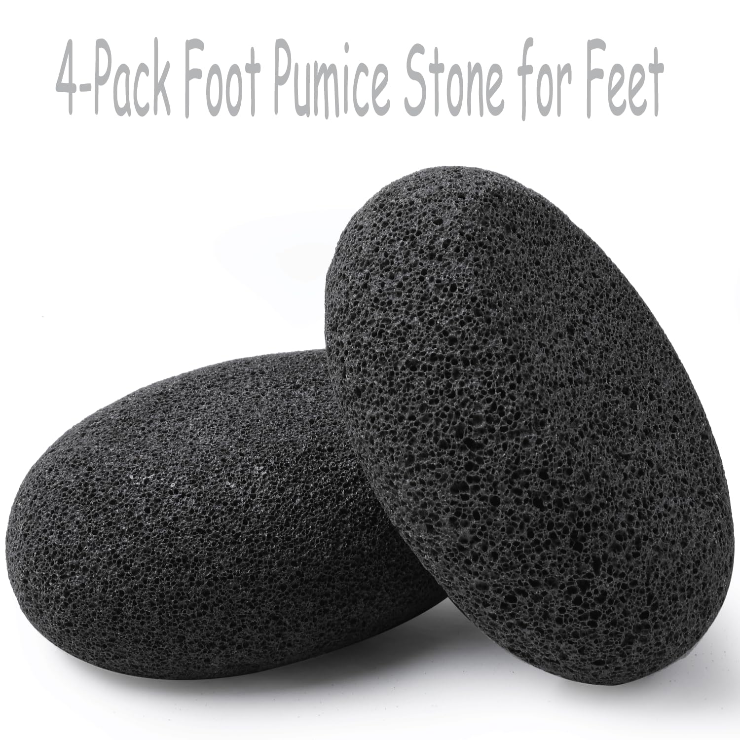Close up view of porous black lava rock texture for pedicure