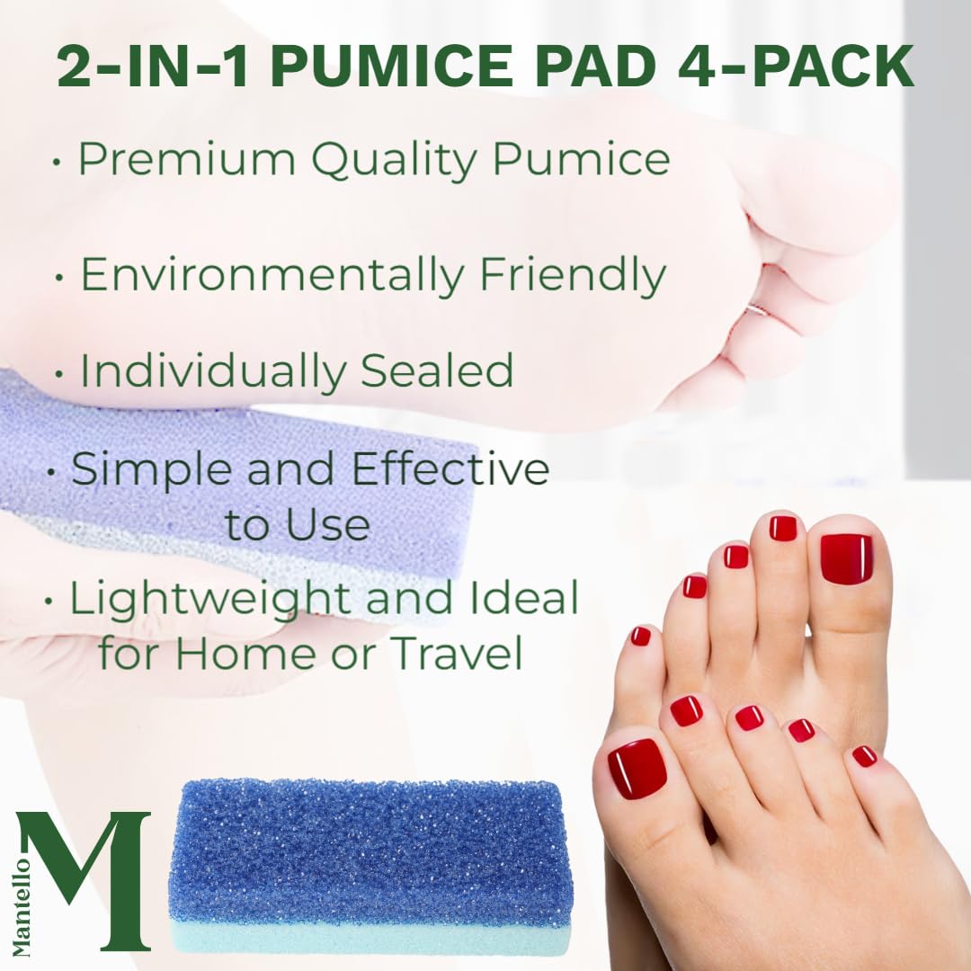 Blue Mantello pumice stones arranged for pedicure care