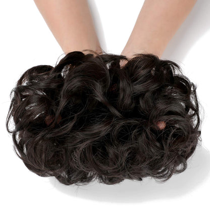 Packaging details of the authentic FeidyLong imported synthetic hair chignon extensions set.