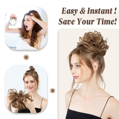Product packaging presentation of the imported CJL HAIR wavy curly hairpiece for women and girls.