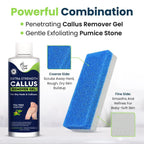 Dual-textured foot pumice stone for callus exfoliation
