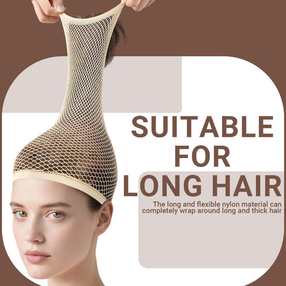Non slip elastic band detail on beige wig cap