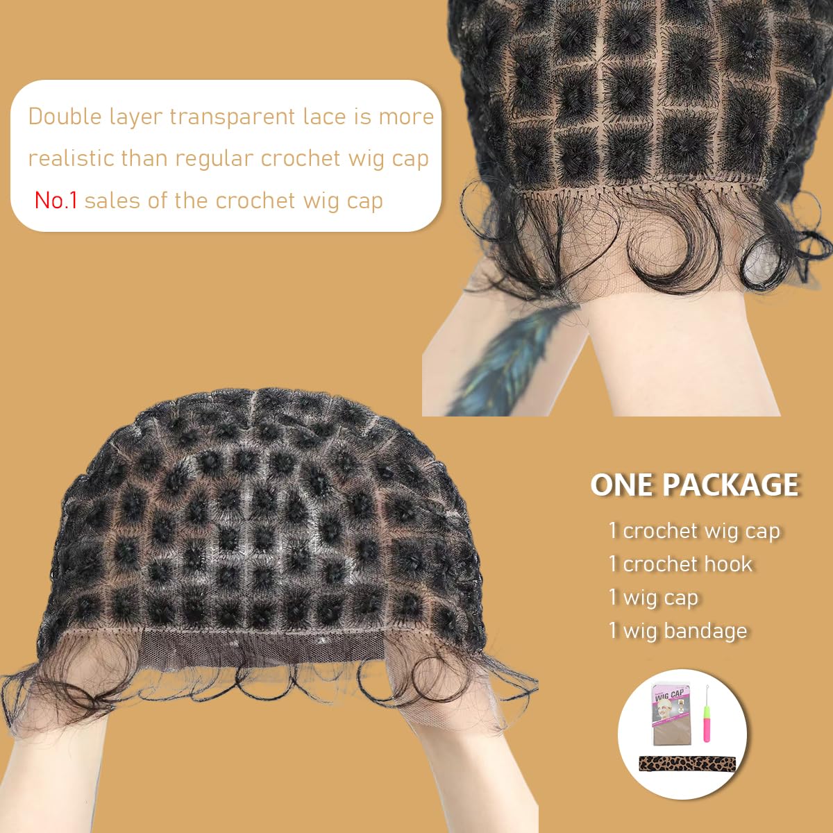 Inside view of Freetress double full lace construction