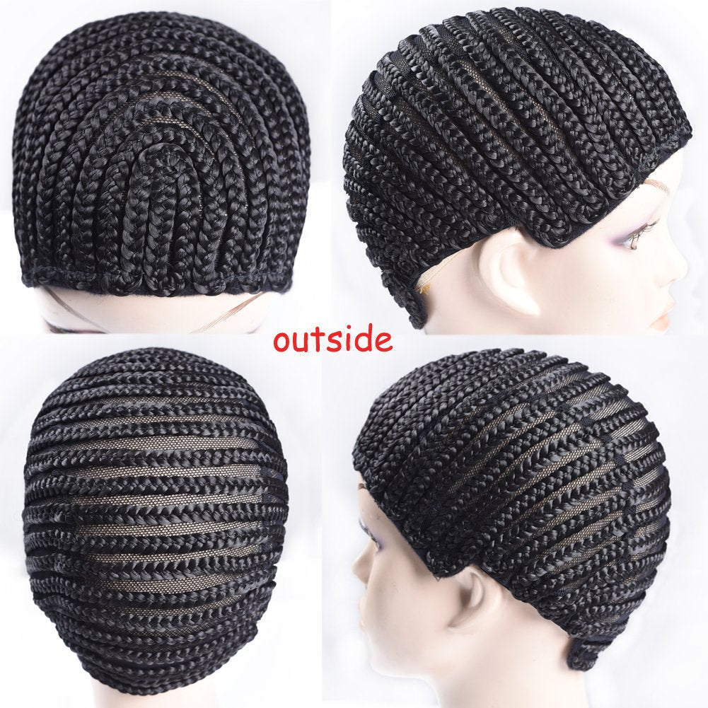 Close up of pre-braided texture on Refined wig cap