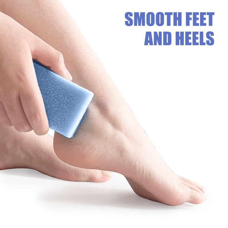 Set of four blue OHOO pedicure stones for callus removal