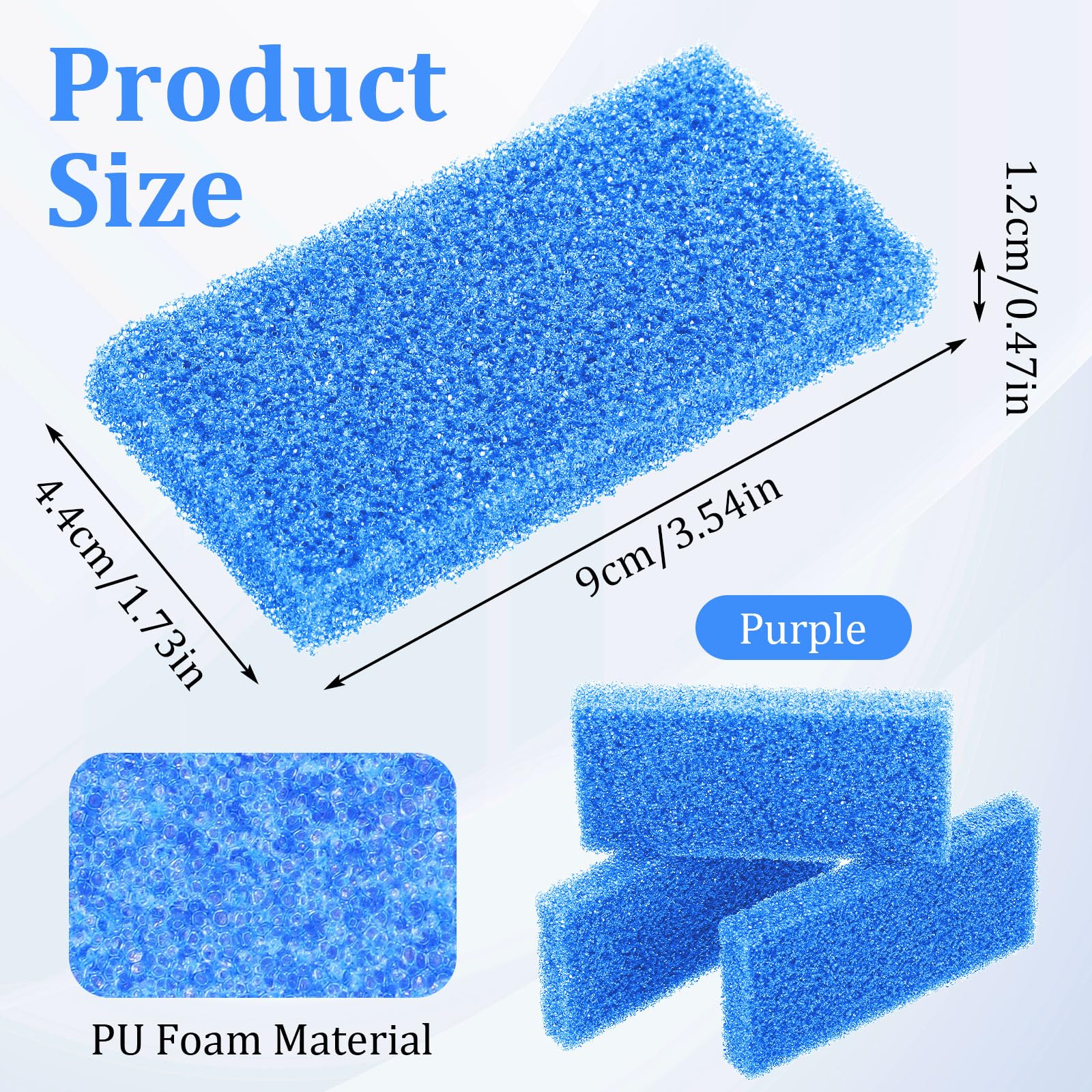 Bulk pack of 100 blue disposable pumice stones for pedicure