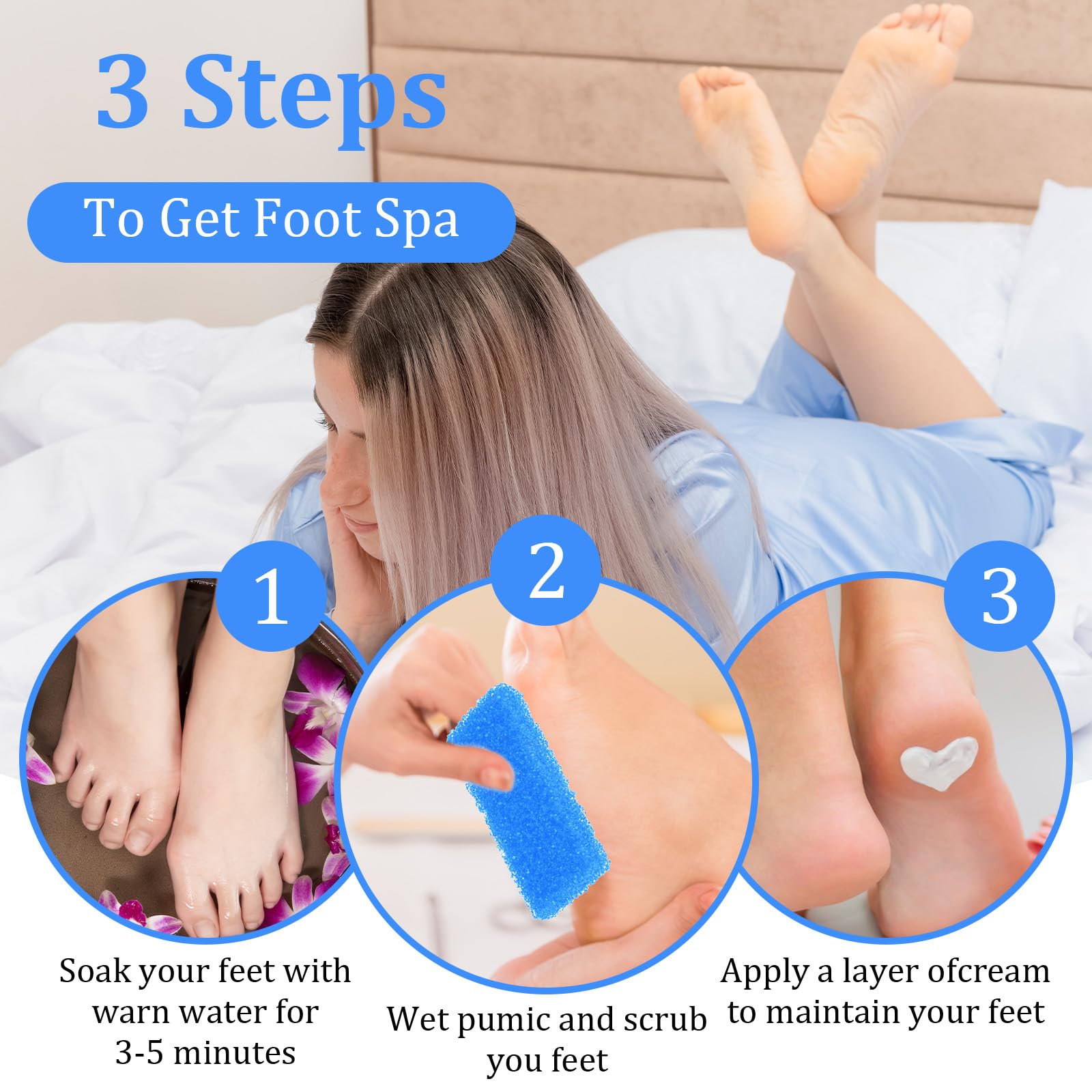 Disposable foot scrubber sponge for spa and home use