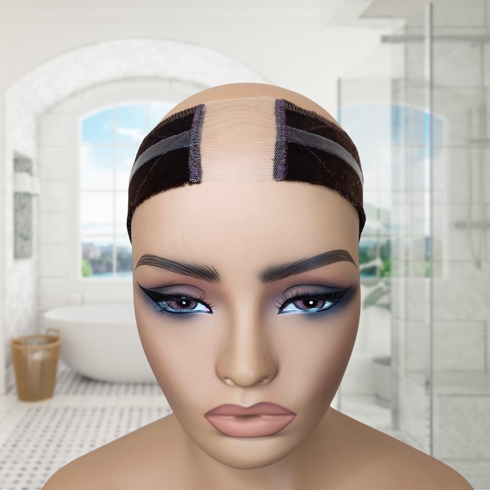 Side view of The Wig Cap Company non-slip adjustable wig band