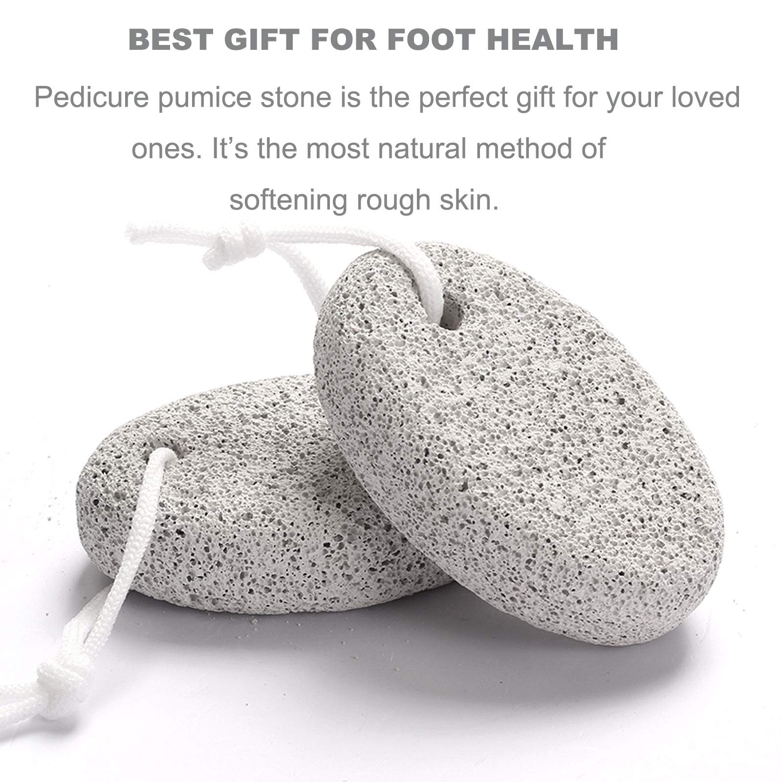 Side profile of Borogo natural foot exfoliator stone