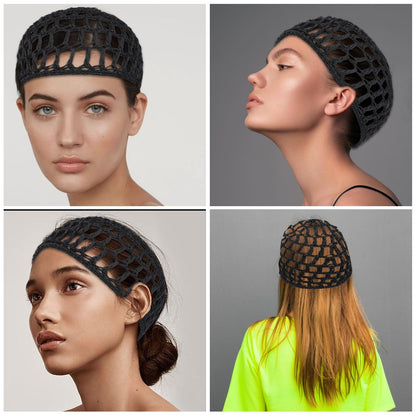 Durable polyester crochet hair wrap for silk press
