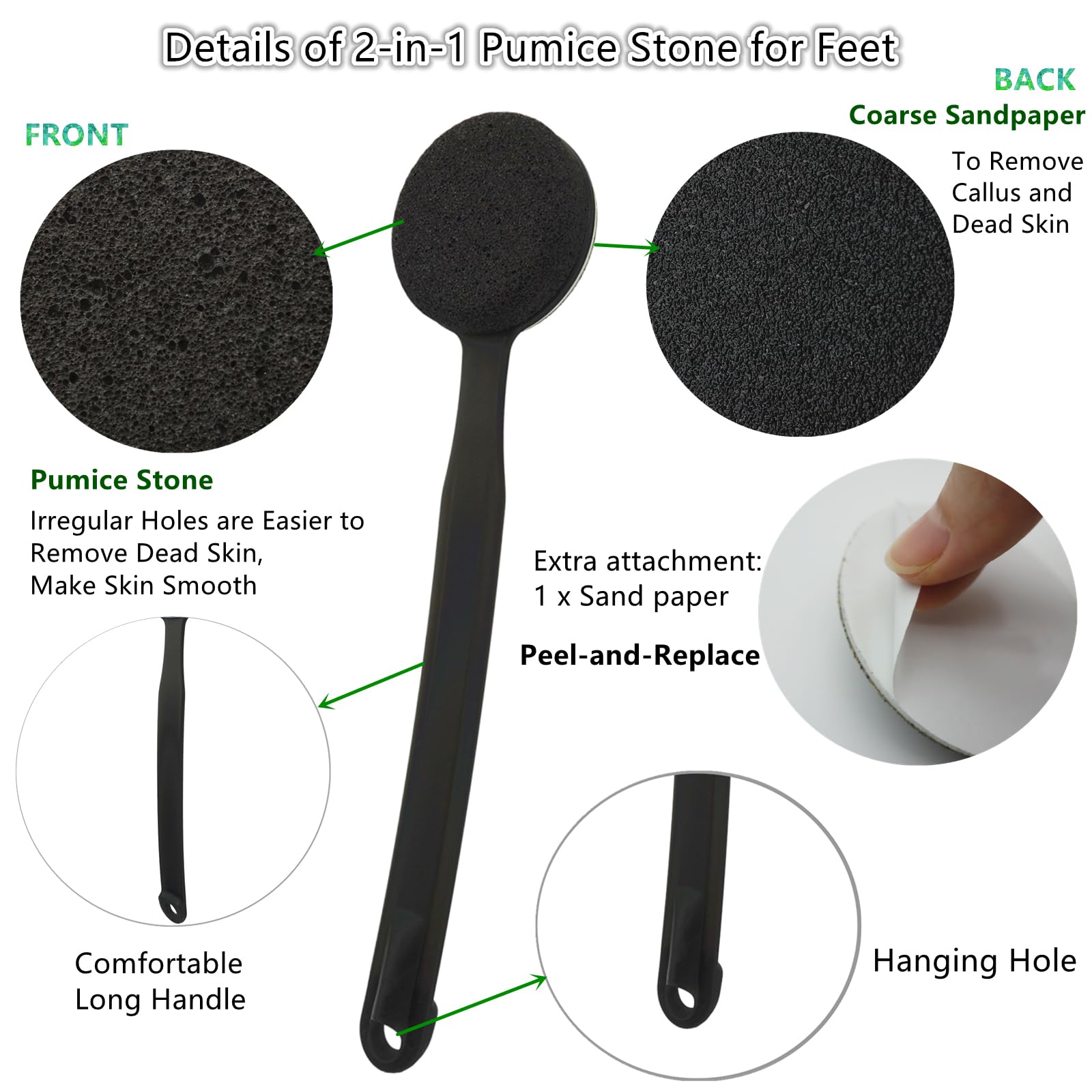 Close up of Beomeen pedicure tool pumice surface