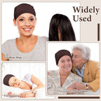 Four piece set of bamboo wig liners in dark brown