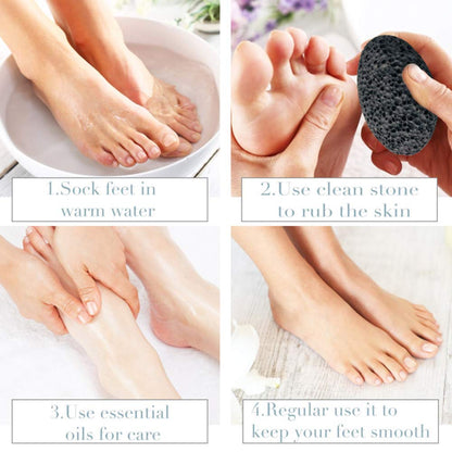 Dicobee natural pedicure stone set in premium packaging