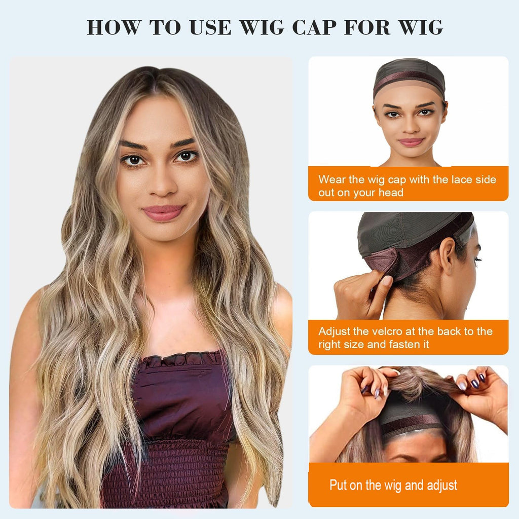 Nude medium Lucicass wig cap packaging and product