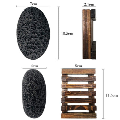 Side view of Dicobee volcanic rock scrubber tool