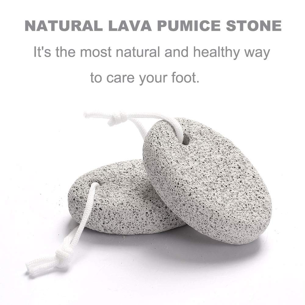 Person using Borogo pumice stone on heel