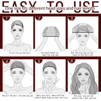 Natural look of wig cap on mannequin for lace front styling