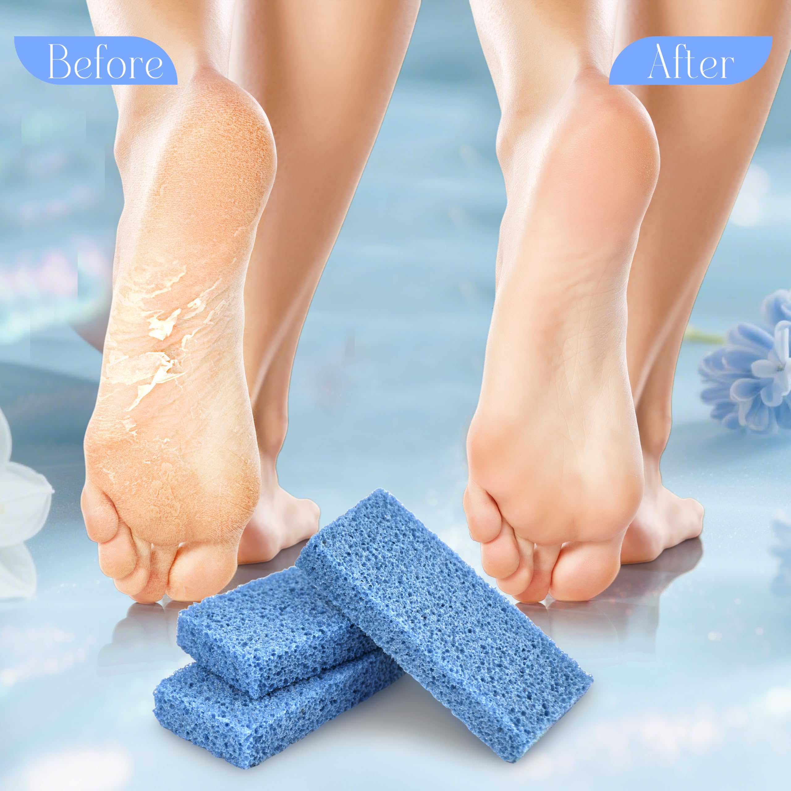 Close up of Salvmary disposable pedicure pumice sponge texture