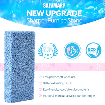 Top view of blue Salvmary professional salon pedicure tools