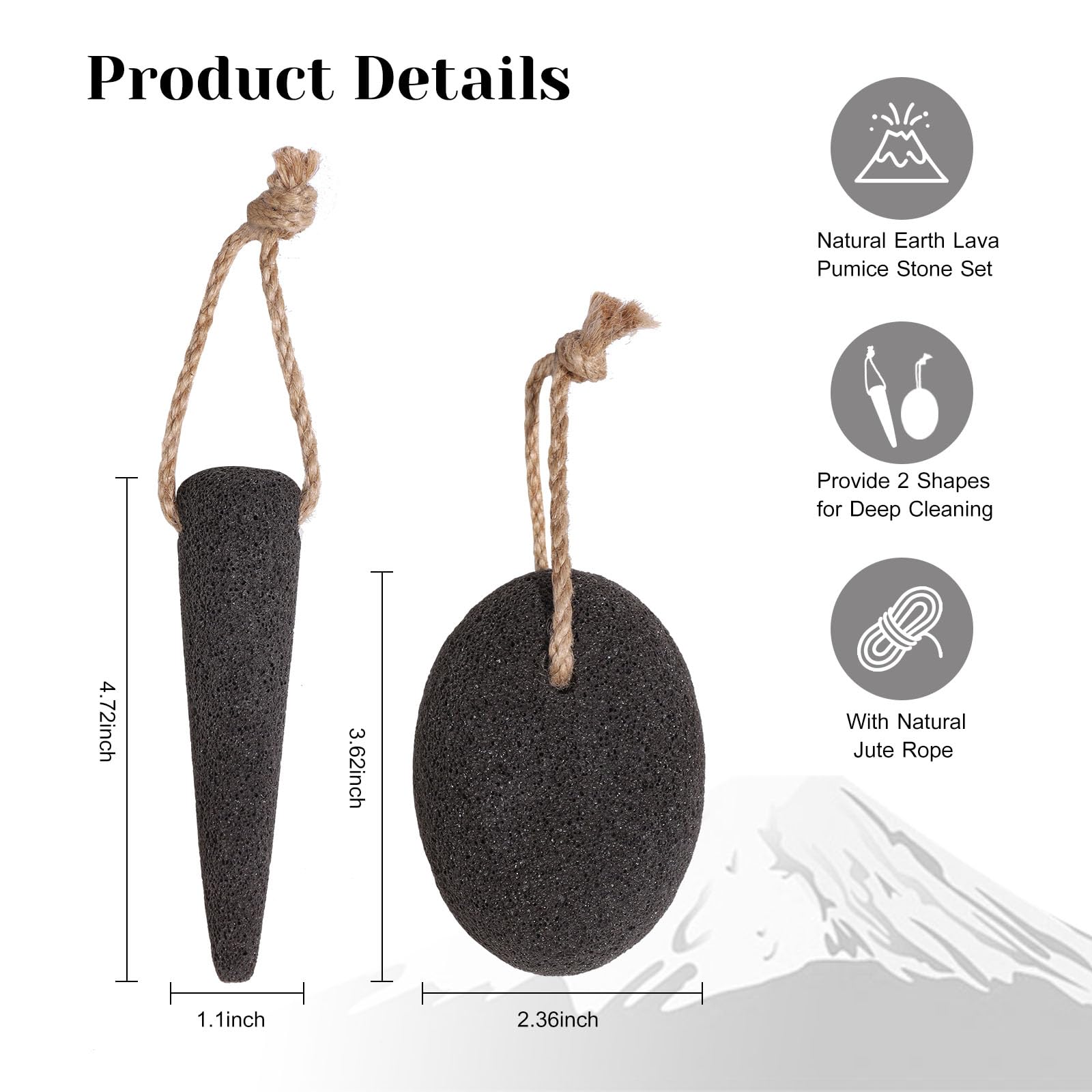 Close up view of natural volcanic rock texture for foot exfoliation