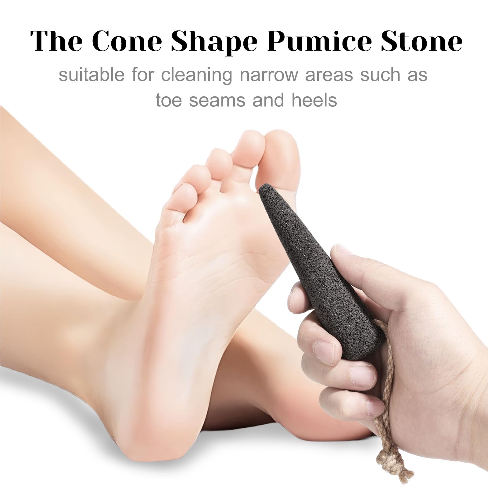 Oval shaped pumice stone for callus removal on heels