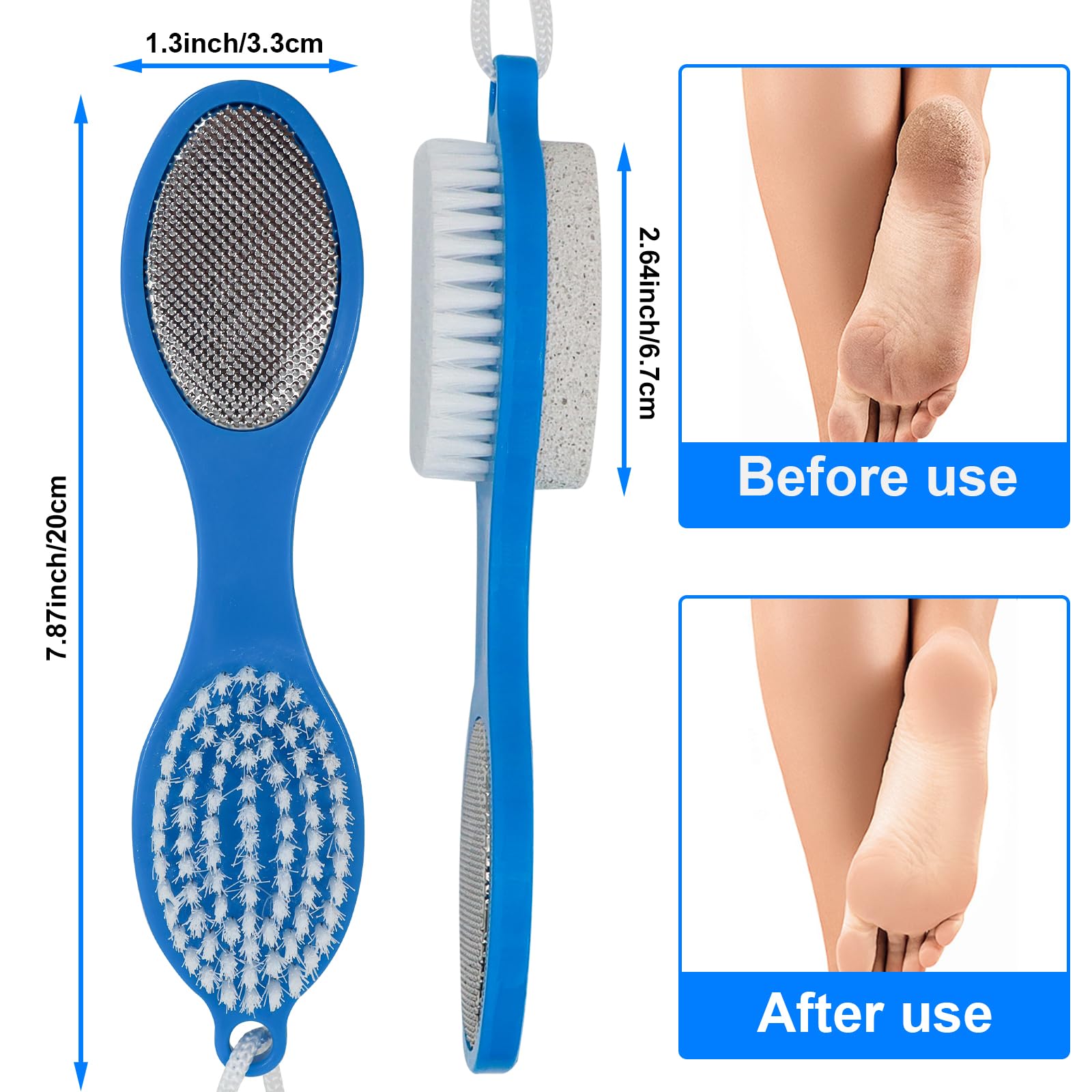 Lenpestia foot scrubber and callus remover front view