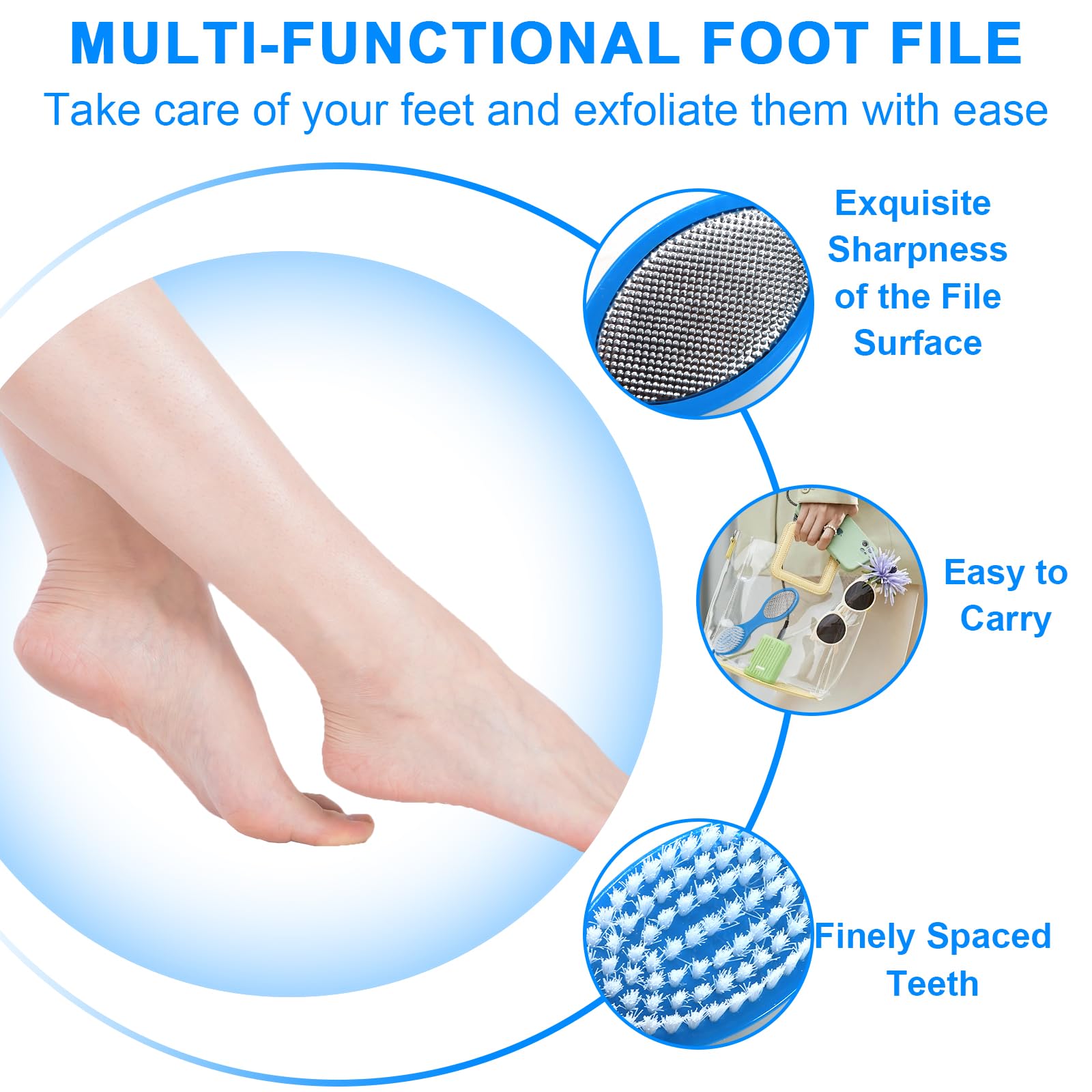 Lenpestia foot brush with natural pumice stone surface