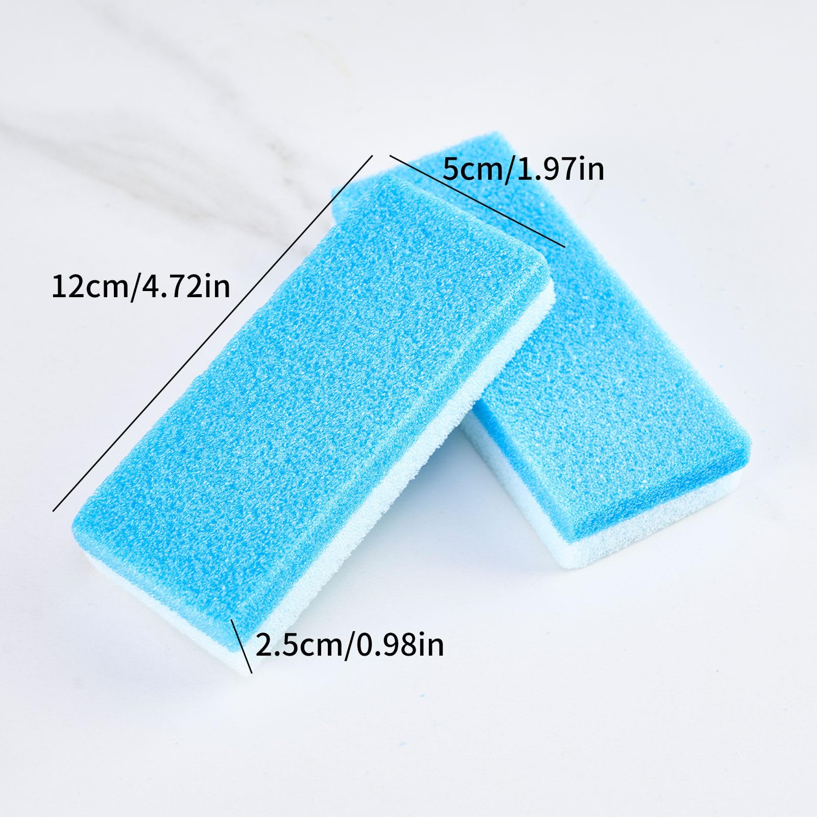 Close up of blue pumice stone for callus removal