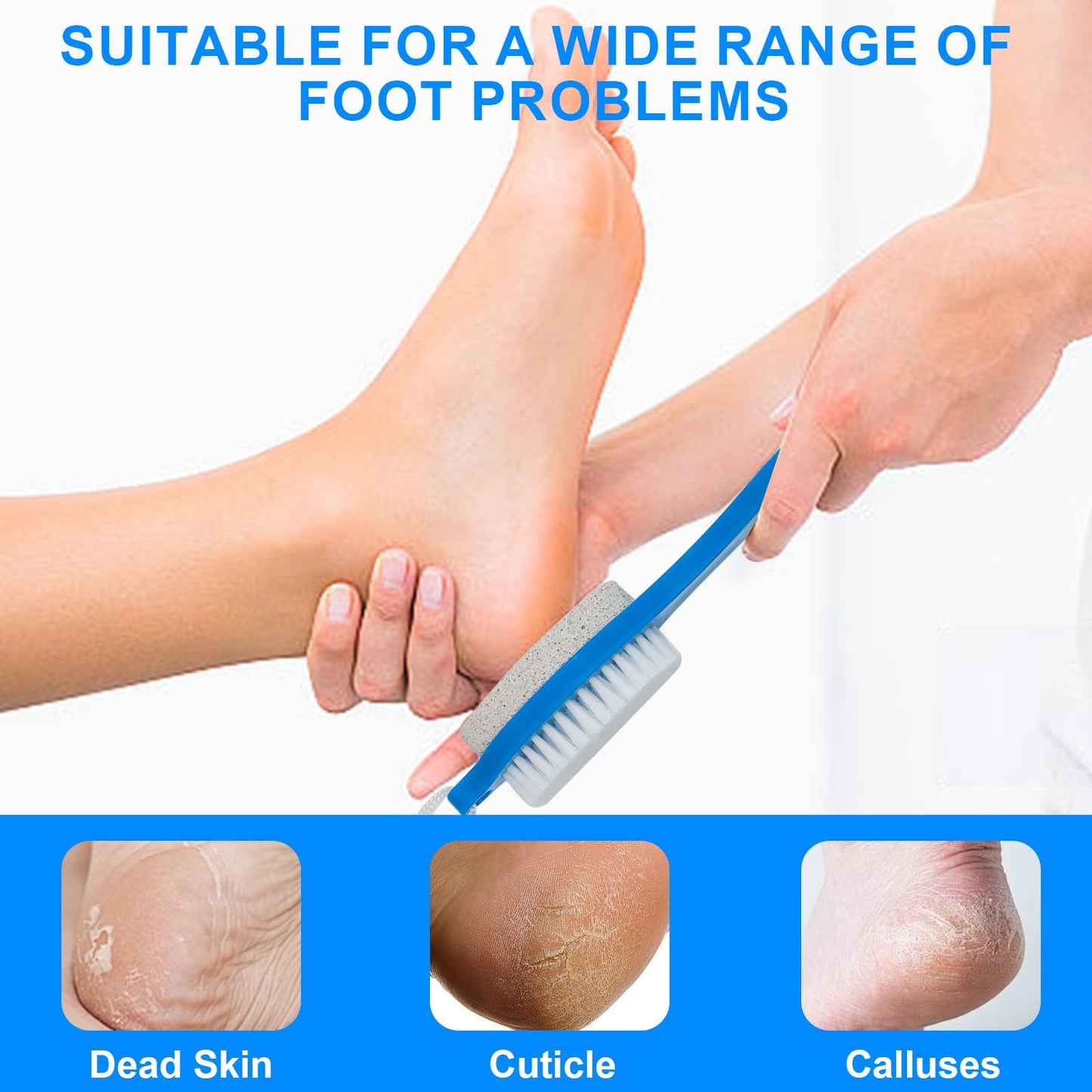 Two pack foot pedicure tools for exfoliation