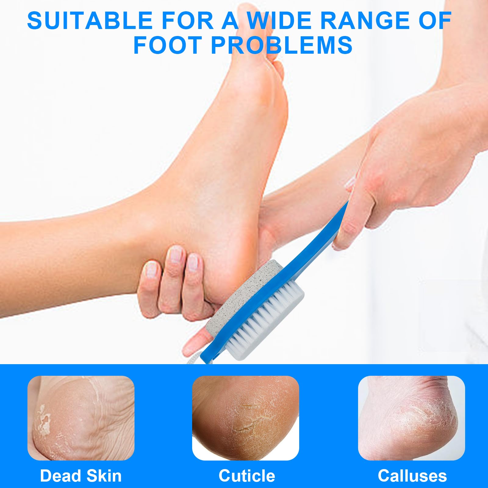 Two pack foot pedicure tools for exfoliation