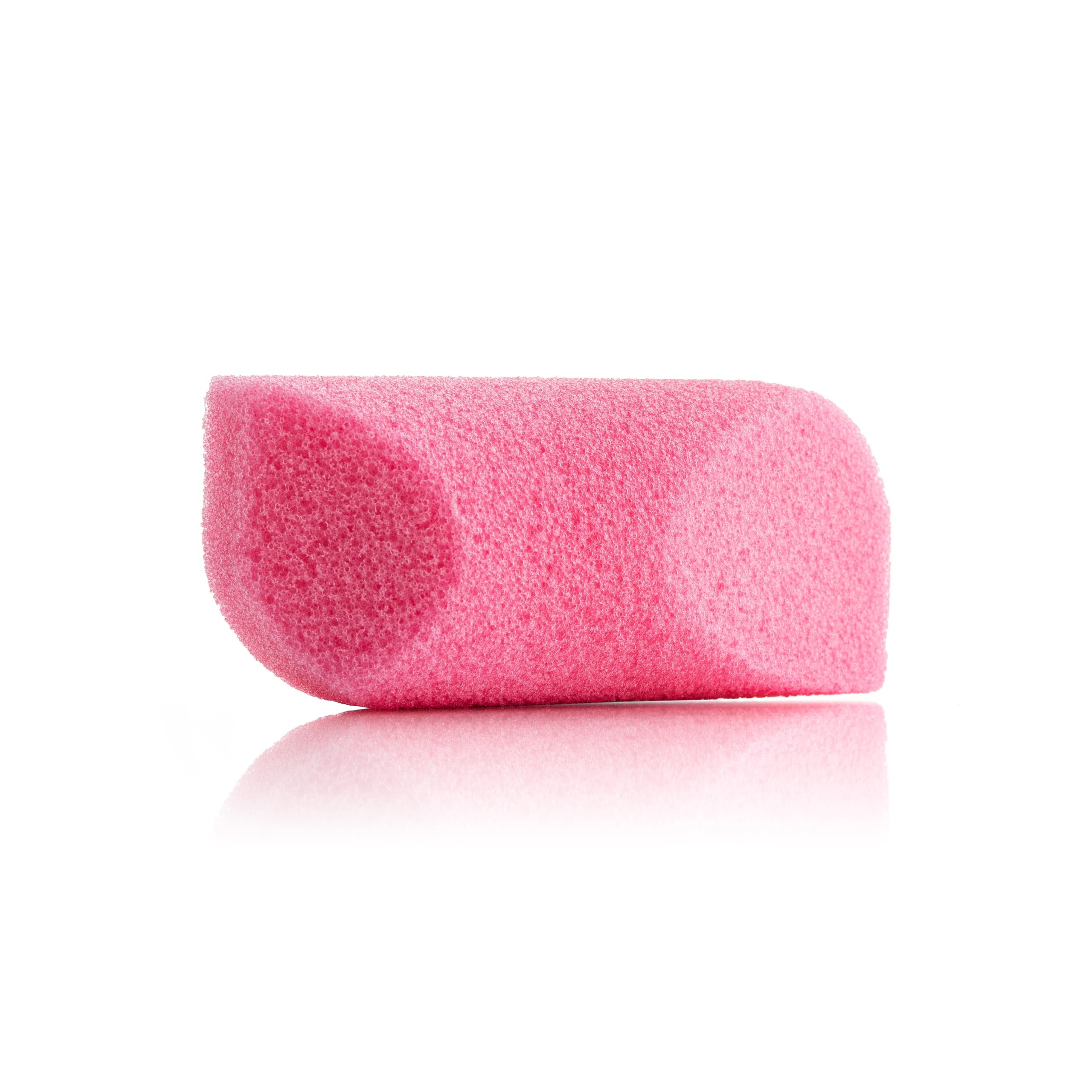 Ergonomic design of Mr. Pumice pink exfoliator block
