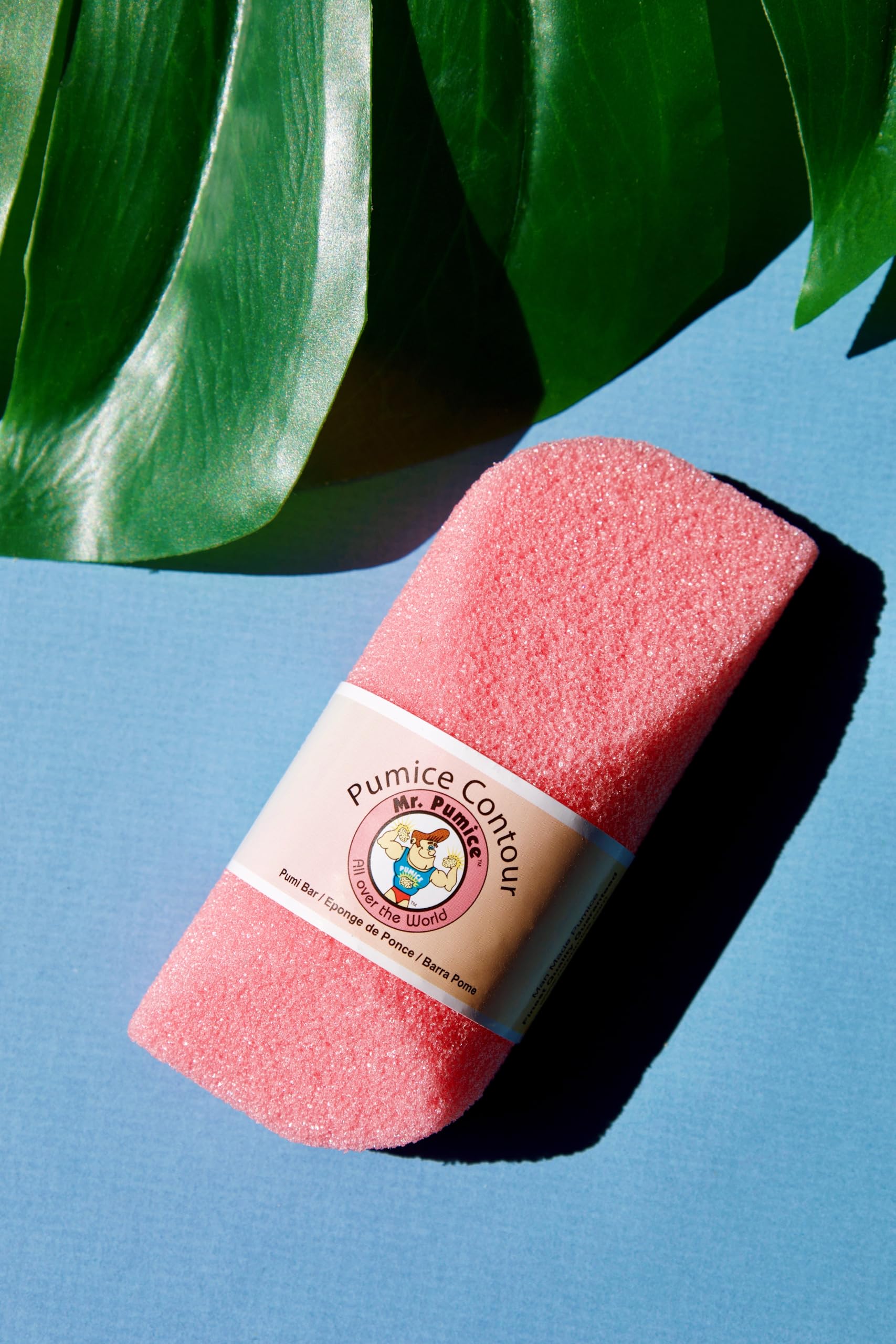 Side view of Mr. Pumice Pink Contour Bar texture