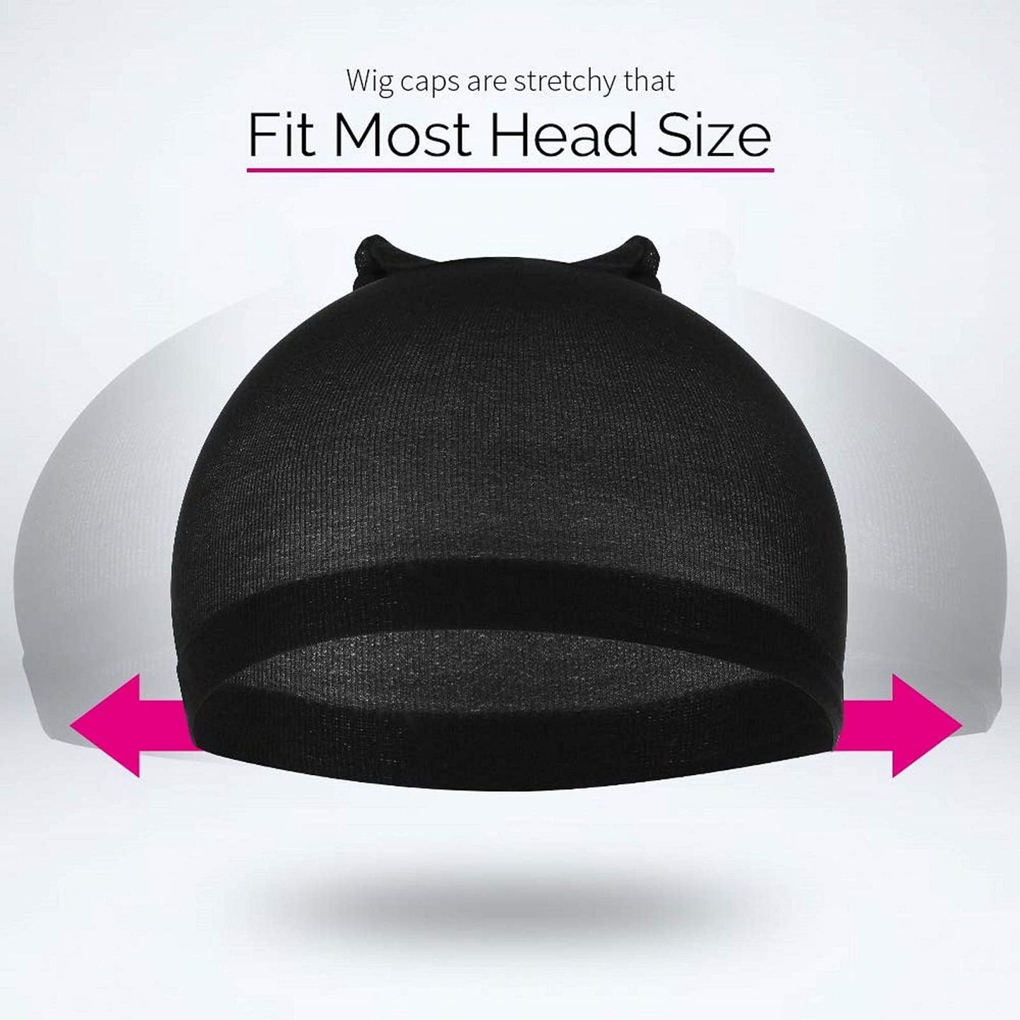 Top down view of stretchy nylon wig cap material