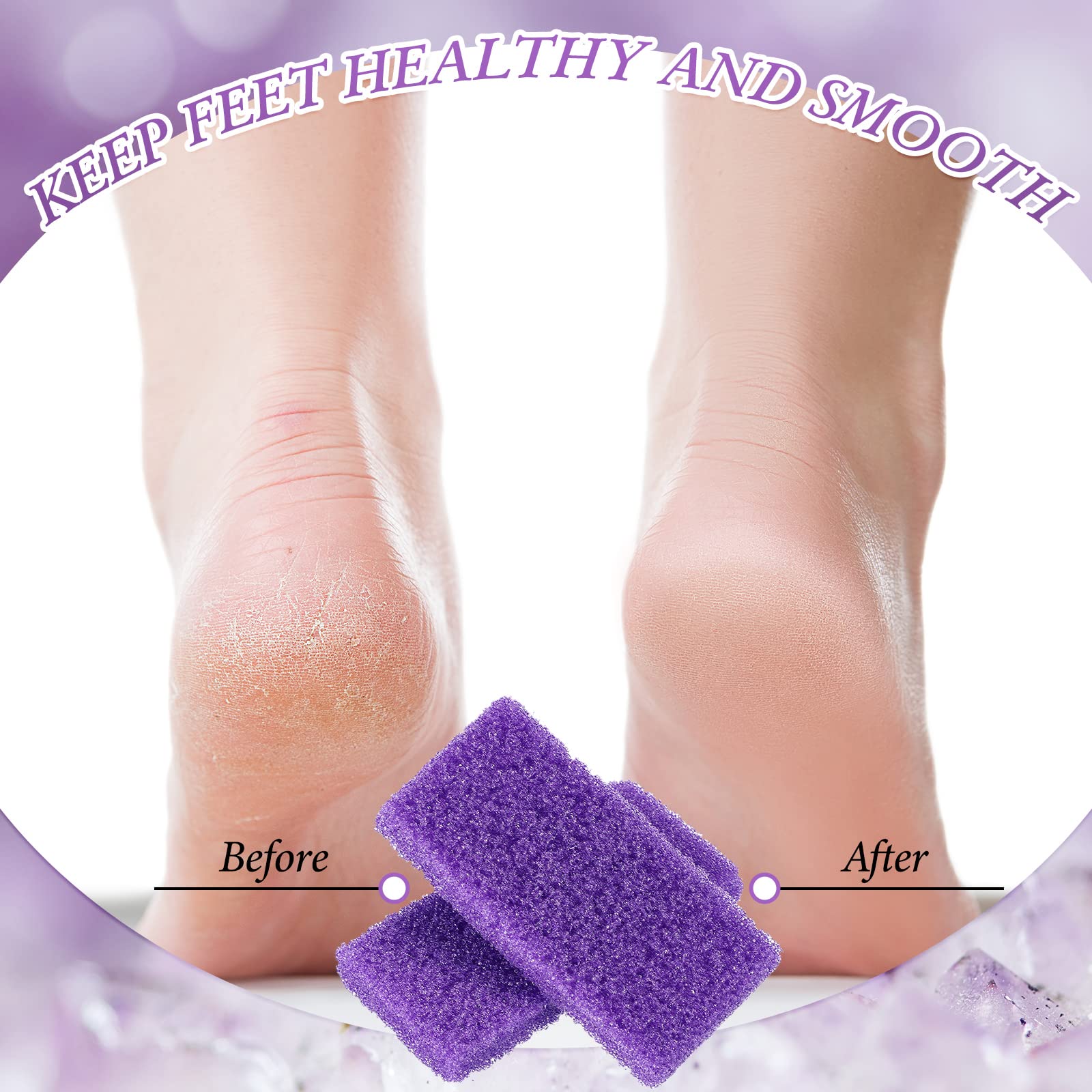 Individual disposable pedicure scrubber sponge block