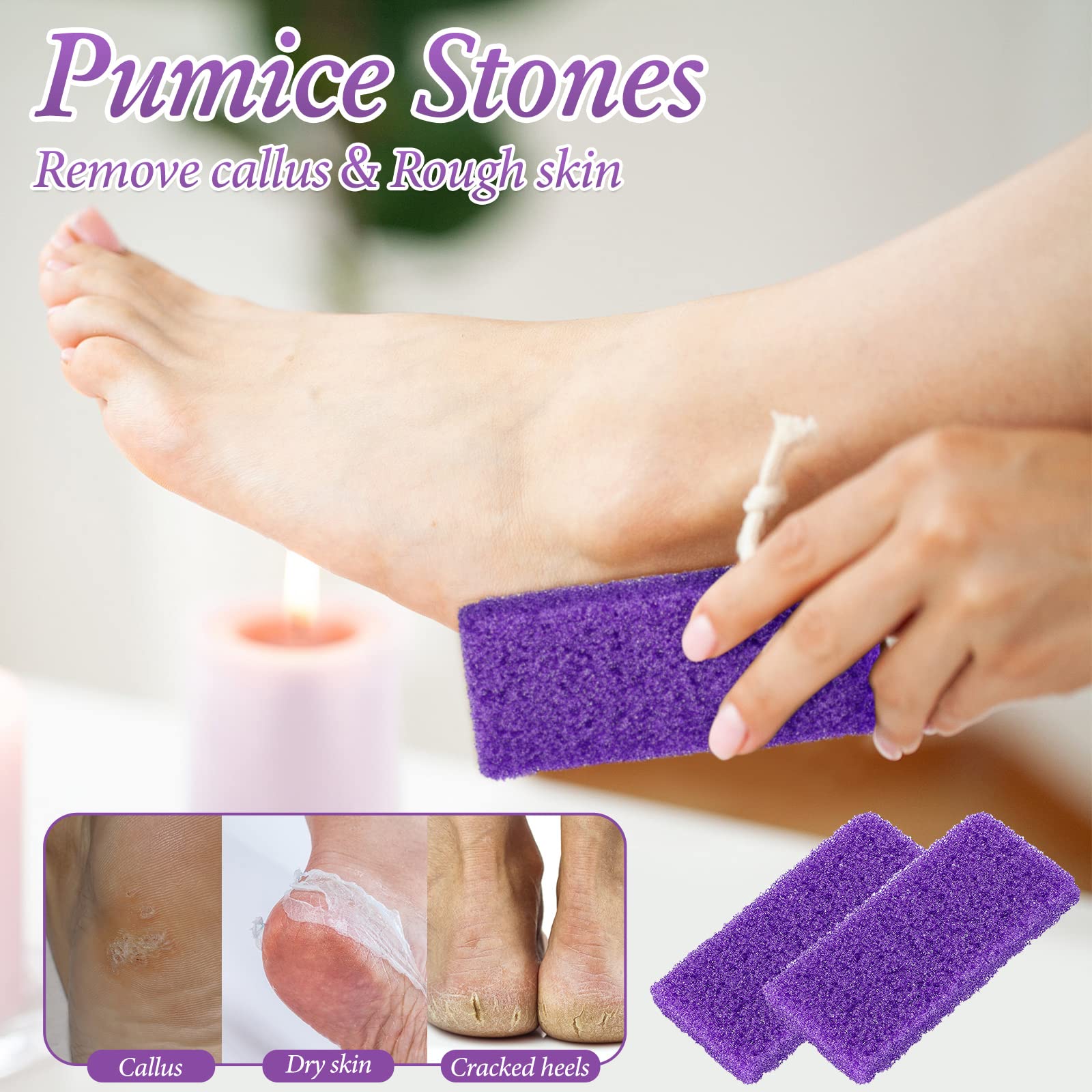 Professional pedicure foot care supplies pile of 200 pumice stones
