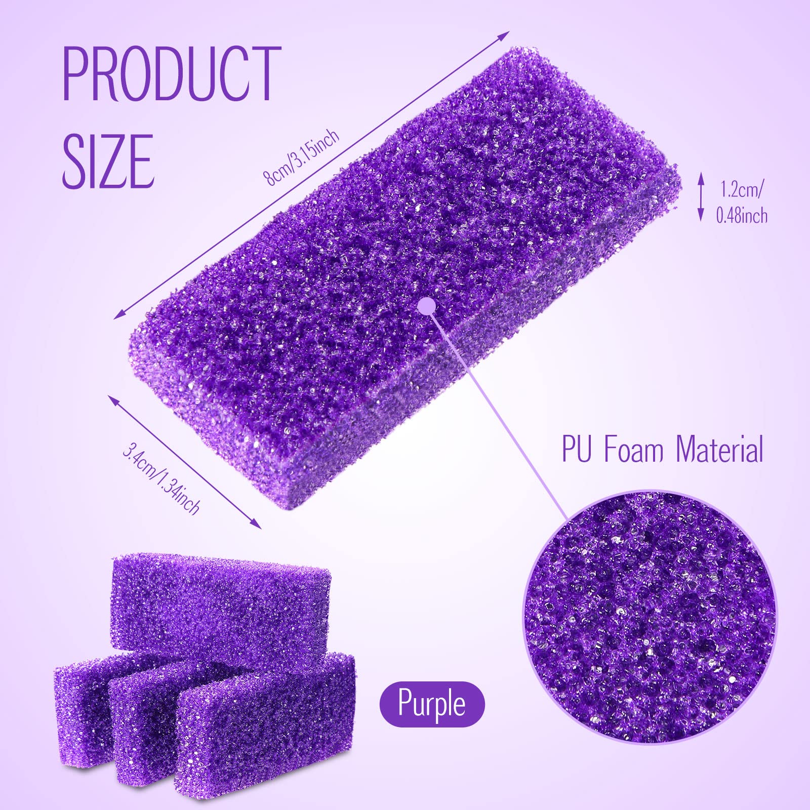 Batiyeer purple pumice stone for callus removal on feet