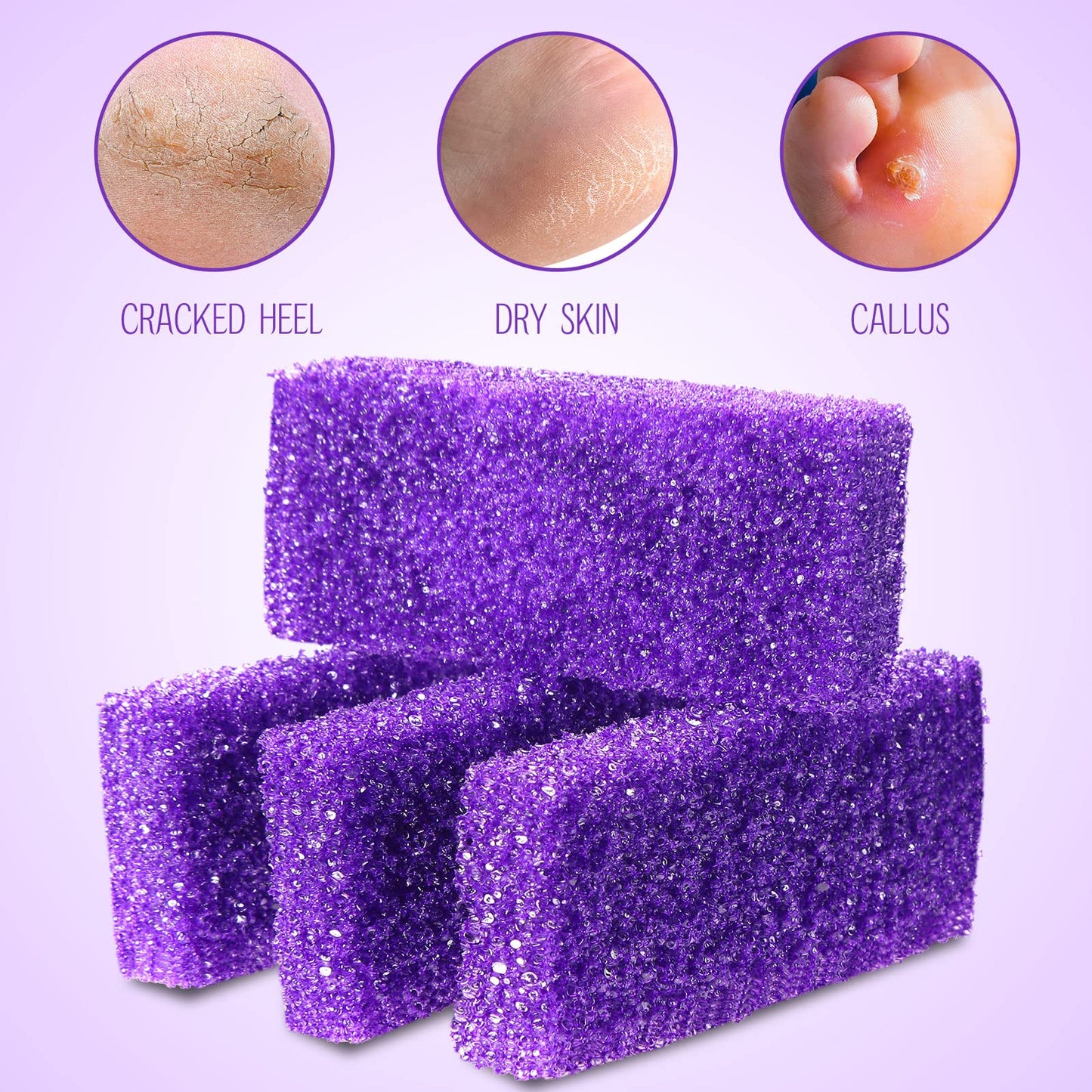 Stack of Batiyeer disposable foot scrubbers for pedicure