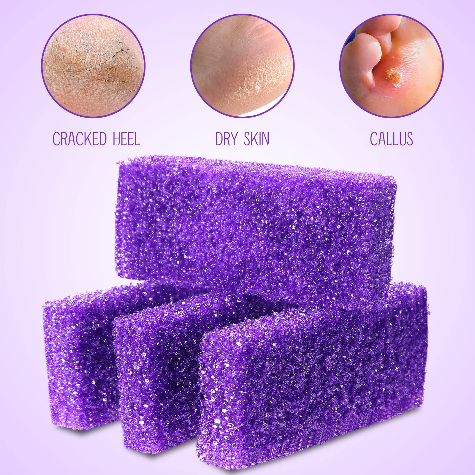 Stack of Batiyeer disposable foot scrubbers for pedicure