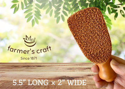 Farmer's Craft terra cotta stone showing rough and smooth sides