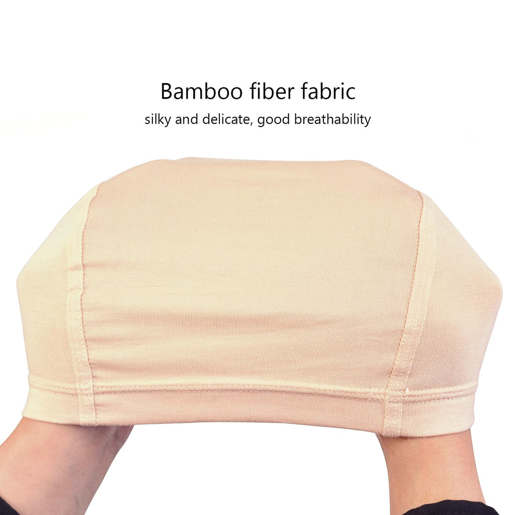 Elastic wig liner cap for secure hairpiece hold