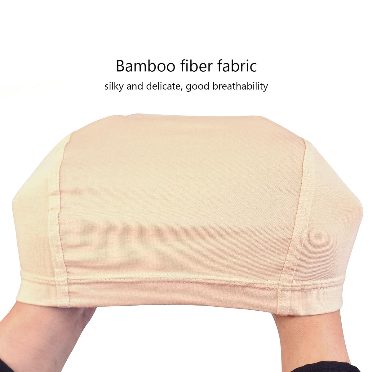 Elastic wig liner cap for secure hairpiece hold