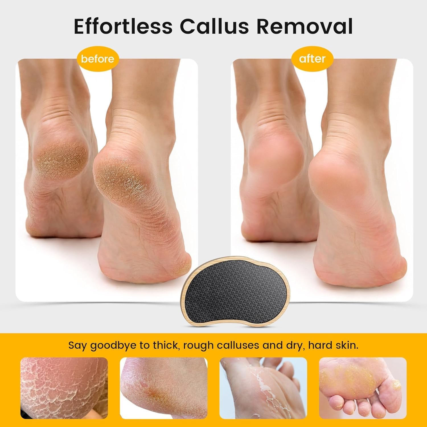 Ergonomic bamboo handle of Bezox foot file