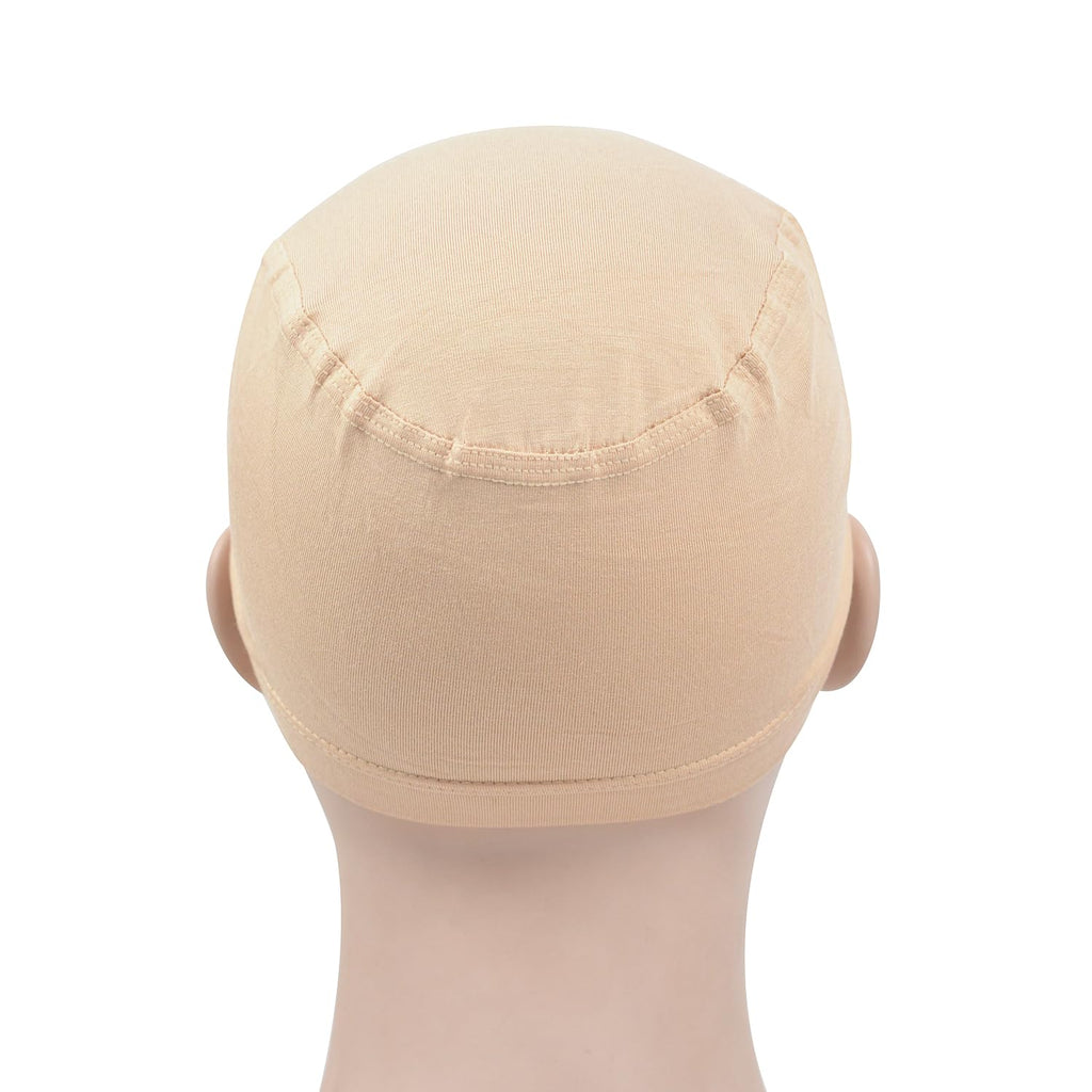 Invisible beige wig grip cap for natural hair look