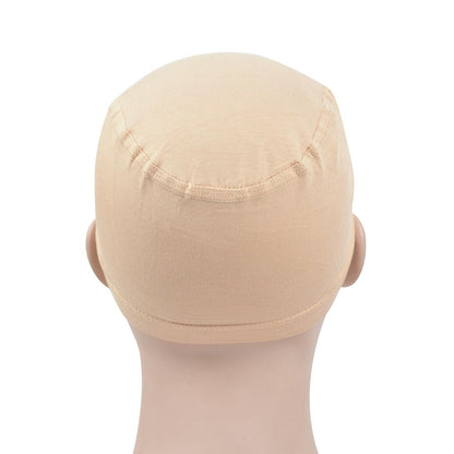 Invisible beige wig grip cap for natural hair look