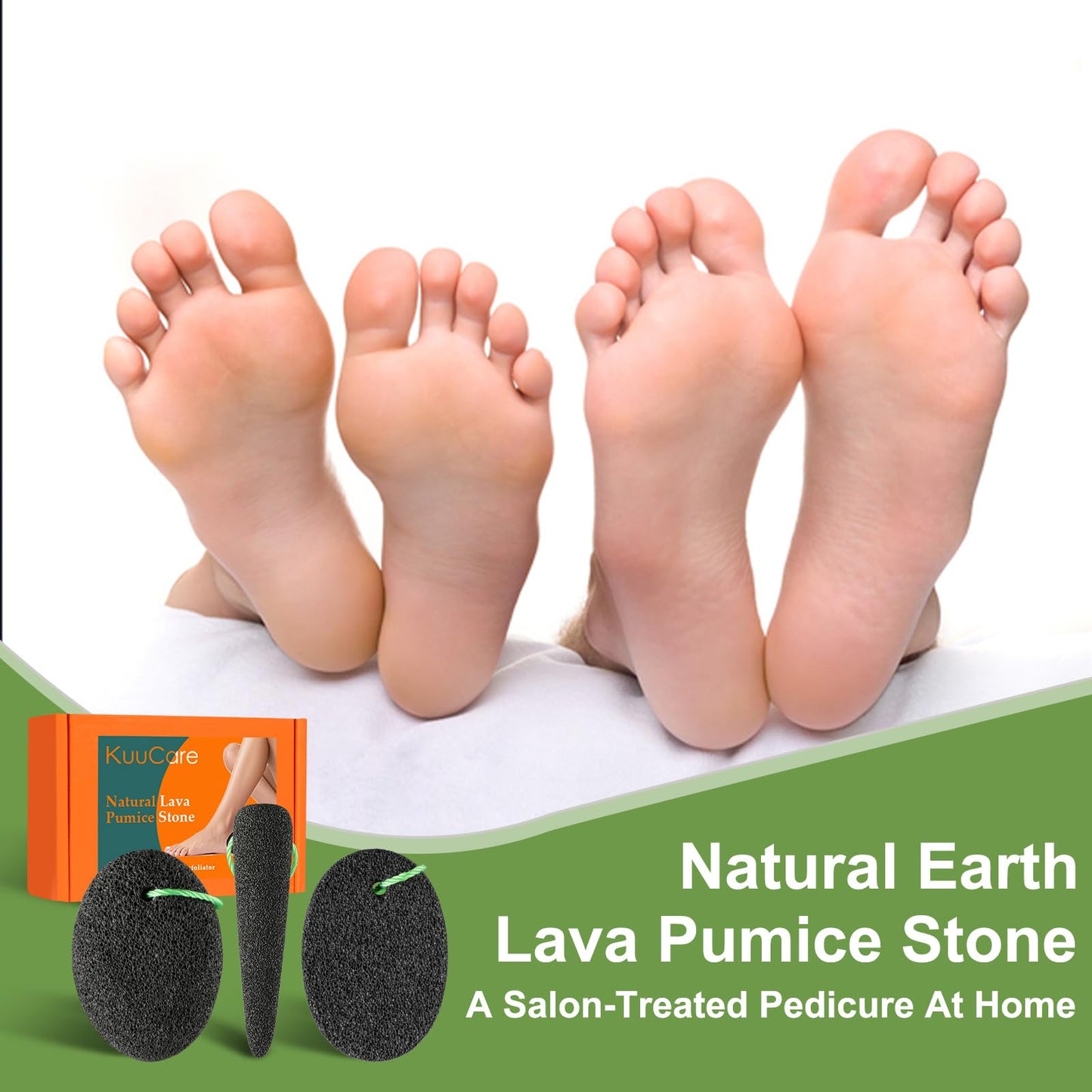 Natural volcanic pumice stones for home foot care