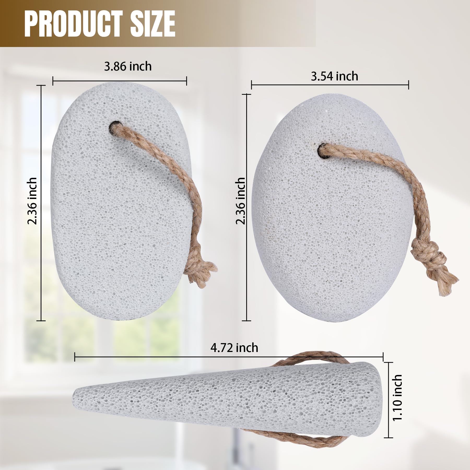 Debetool pumice stone oval shape for heel exfoliation